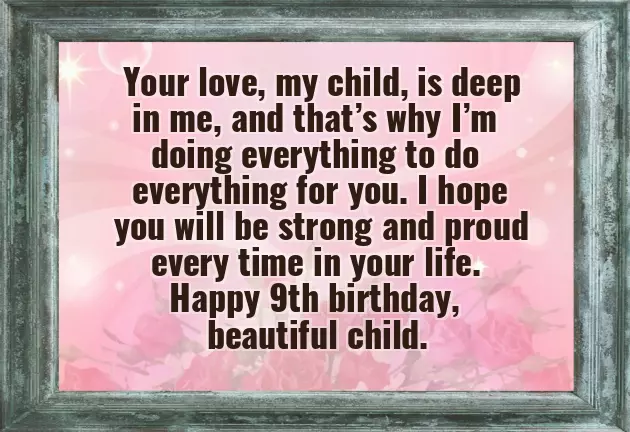 Birthday Wishes For A 9 Year Old Girl