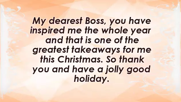Wishing Merry Christmas To Your Boss