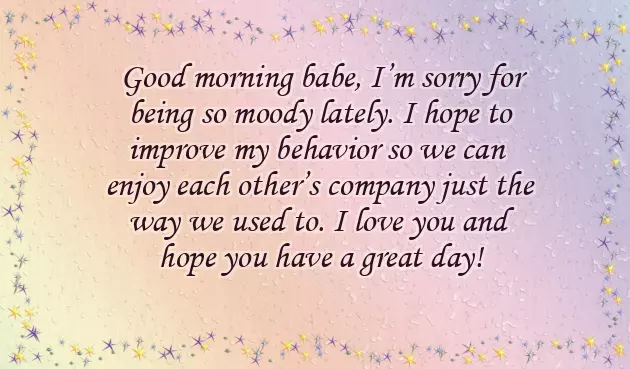 Sorry Good Morning Message Sorry Good Morning Message