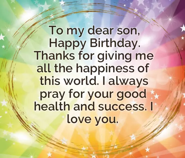 Birthday Wish To My Boy