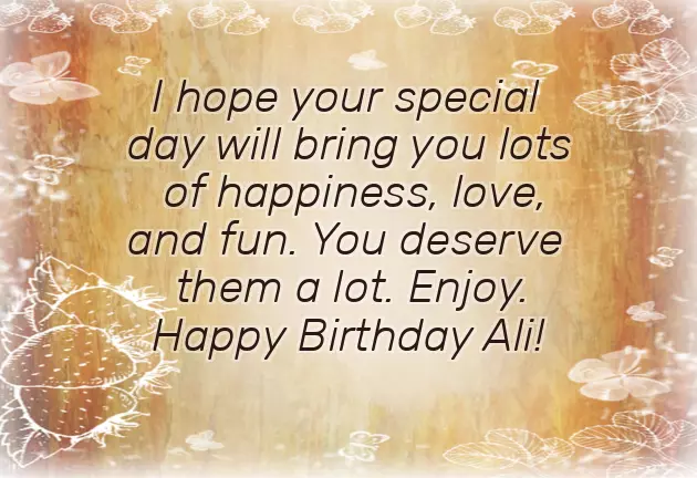 Happy Birthday Ali