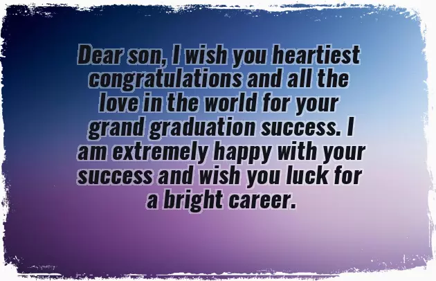 Congratulating Son On His Graduation