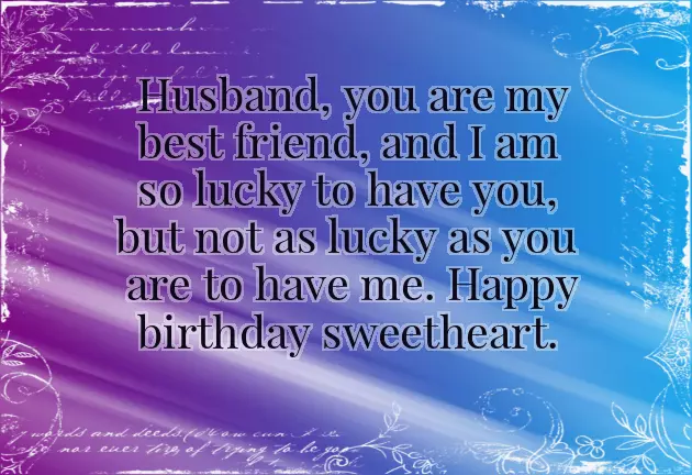 Happy Birthday Wishes For Husband In English
