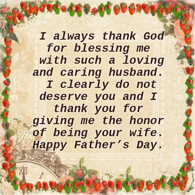Happy Fathers Day Message For Husband