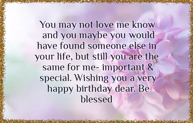 Happy Birthday Wishes To Ex Boyfriend