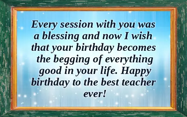 Happy Birthday Teacher