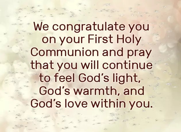 First Communion Wishes