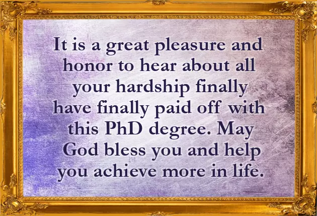 Congrats On Your Phd