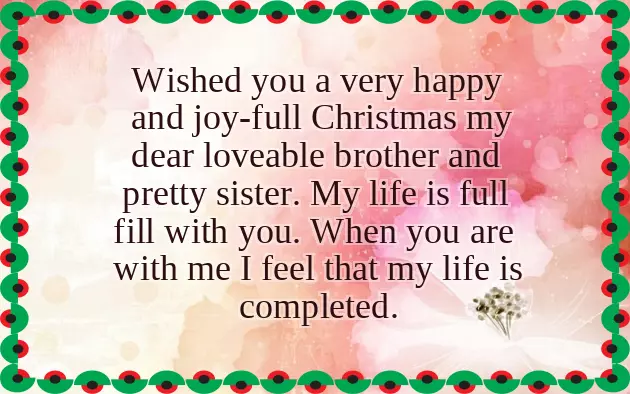 Merry Christmas Wishes For Sister
