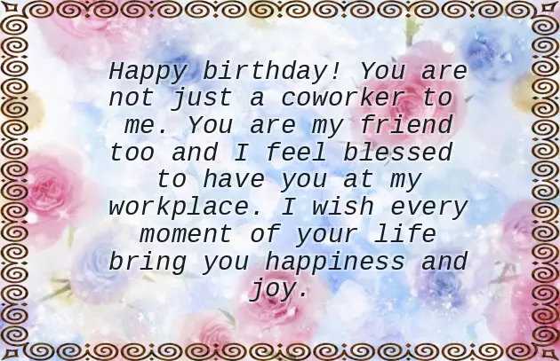 Birthday Greetings For Coworker