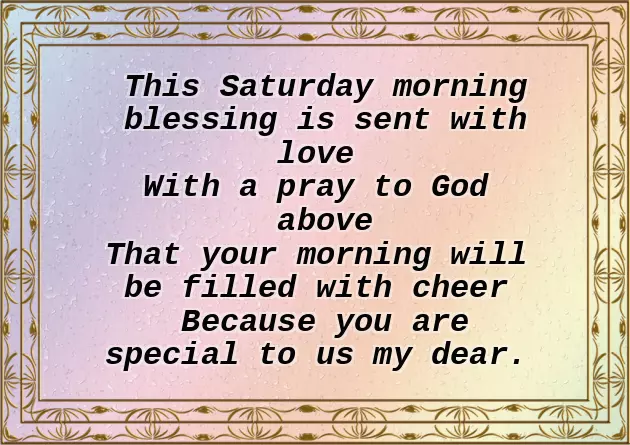 Good Morning Blessing Saturday Good Morning Blessing Saturday