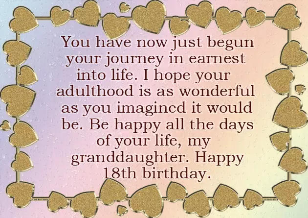 Birthday Greetings To My Granddaughter