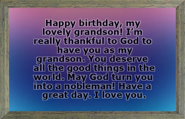 Happy Birthday Grandson 9 Years Old