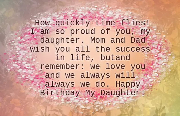Wish Happy Birthday Daughter