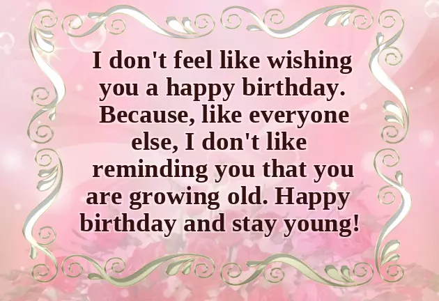 Sarcastic Birthday Wish For Sister