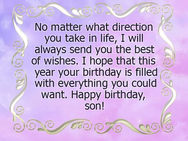 Mom And Son Birthday Wishes