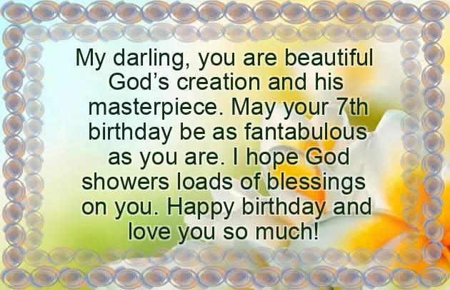 7Th Birthday Message For Niece