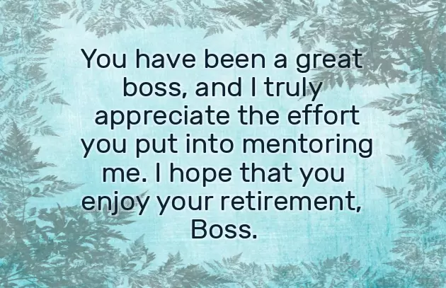 Congratulatory Message