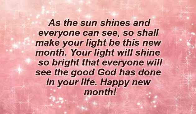 August New Month Message