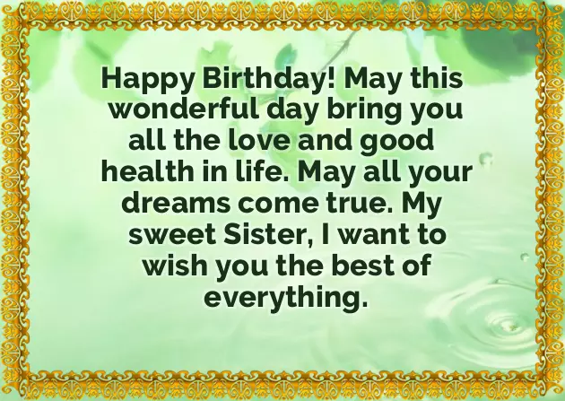 Birthday Wishes For Sister After Her Marriage