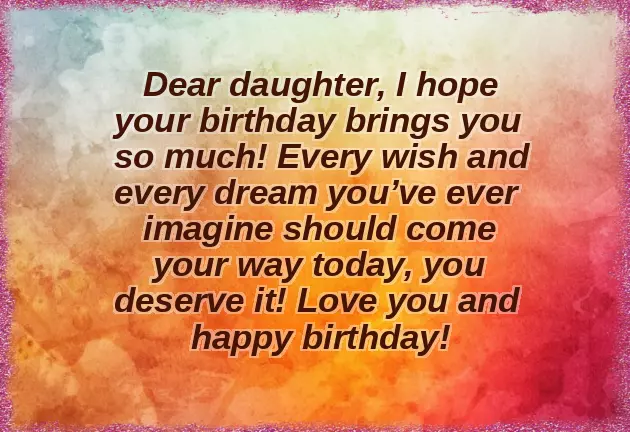 Birthday Wishes To Daughter