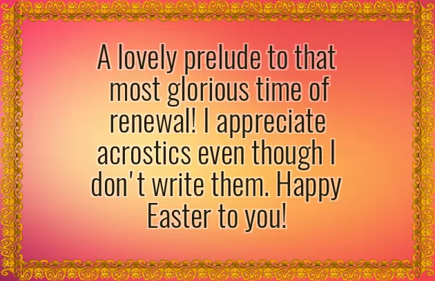 Acrostic Poem For Easter