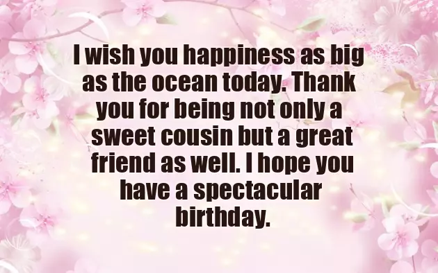 Birthday Wishes To Cousin Female Birthday Wishes To Cousin Female