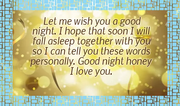 Wishing Goodnight To Your Lover