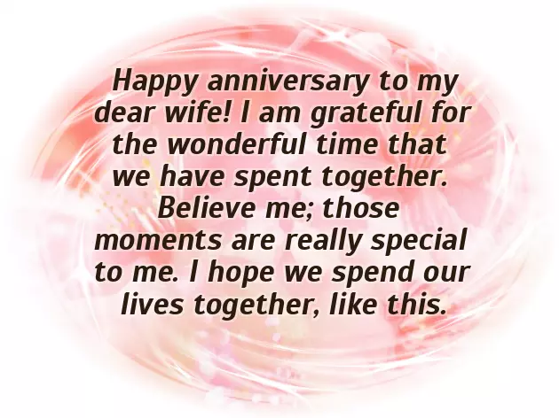 Happy Anniversary Wishes To Wife In English