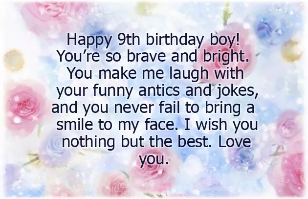 Birthday Wishes For Boy 9 Years Old Birthday Wishes For Boy 9 Years Old