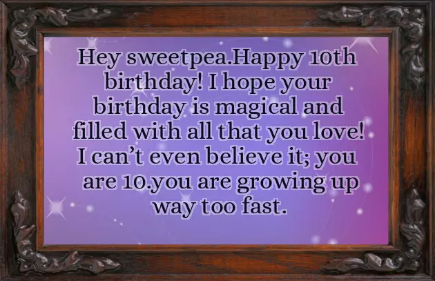 Happy Birthday Wishes For 10 Years Old Girl