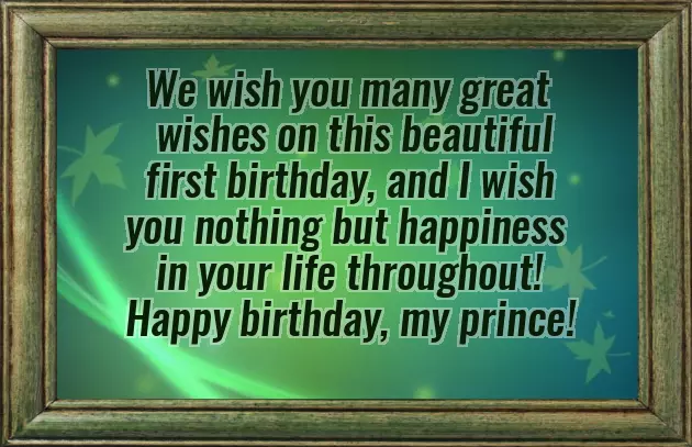 Birthday Wishes For 1Yr Old Boy