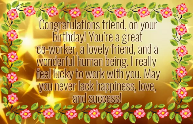 Birthday Wishes For Colleague Friend