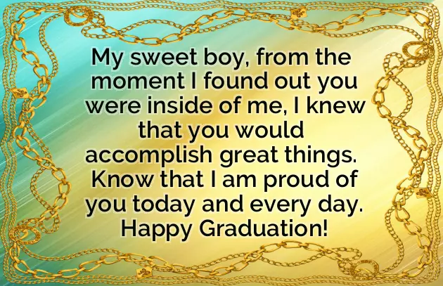 My Son Graduation Message