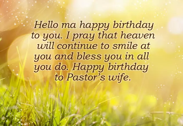 Birthday Wish For Pastors Wife