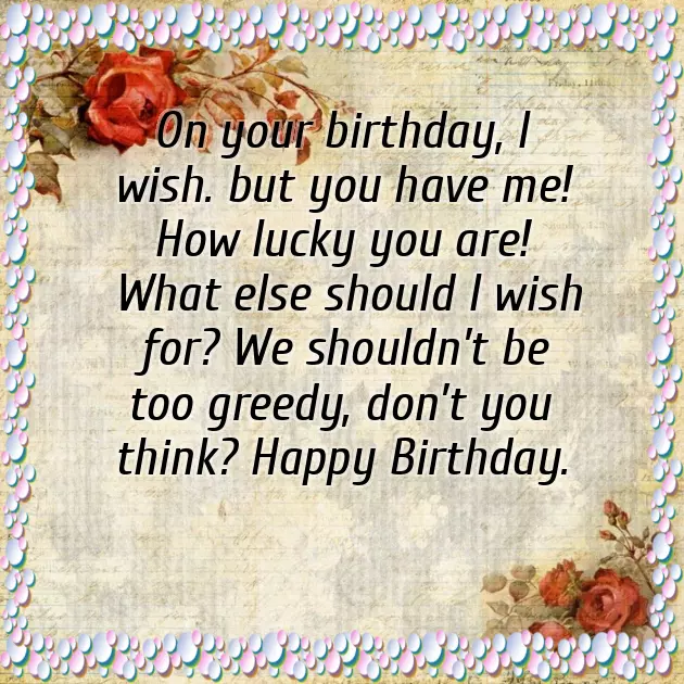 Happy Birthday Lines For Hubby