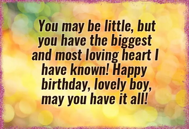 Birthday Quotes To Little Boy