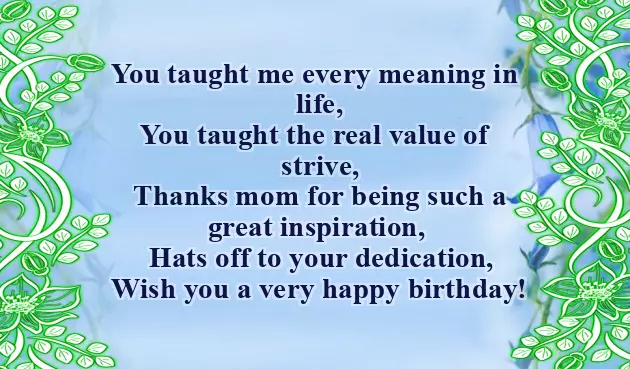 Happy Birthday Mom Poems