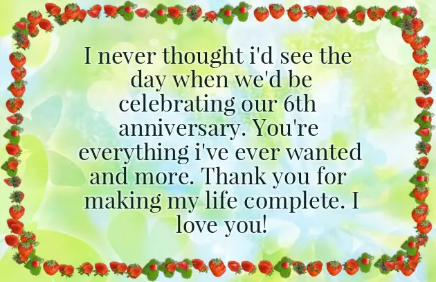 6Th Anniversary Wishes For Wife 6Th Anniversary Wishes For Wife