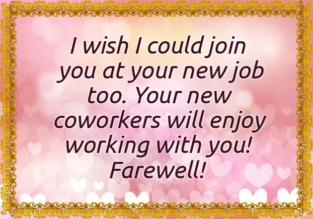 Best Wishes For Job Transfer