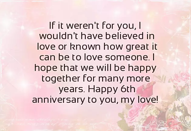 6Th Wedding Anniversary Quotes For Husband
