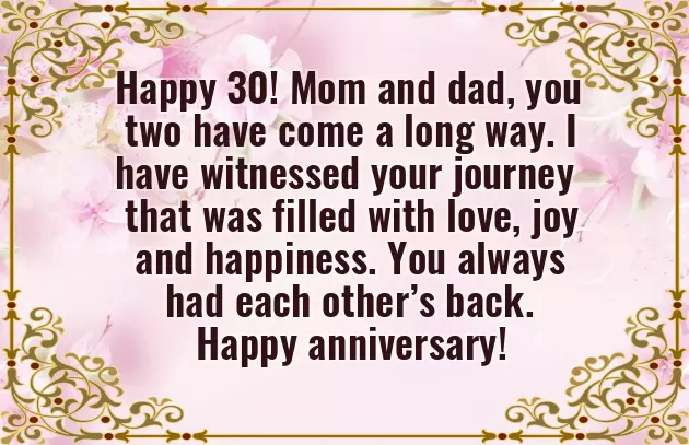 Wedding Anniversary Greetings For Parents