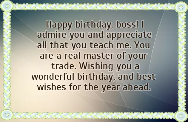 Happy Birthday Message To Boss