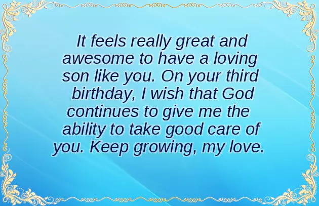 Birthday Wishes For Boy 3 Years Old