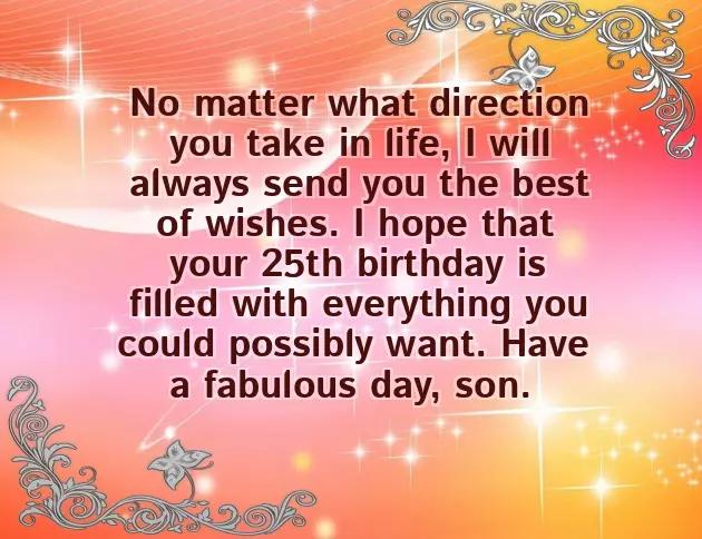 Happy 25Th Birthday Wishes To My Son
