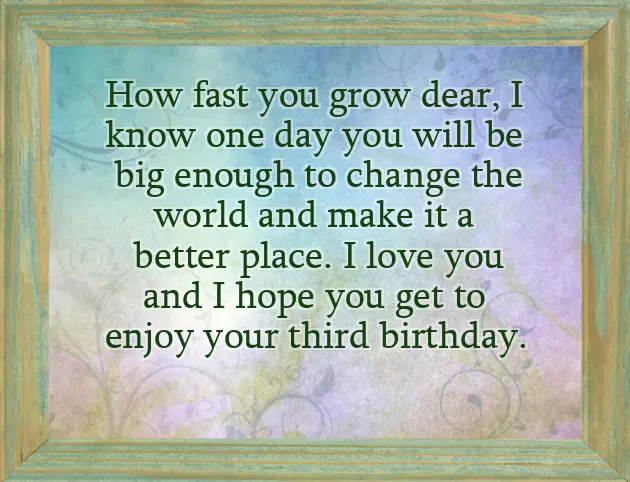 Birthday Quotes 3 Years Old Girl