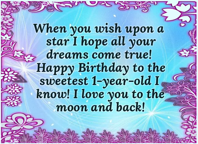 Birthday Wishes For A One Year Old Niece