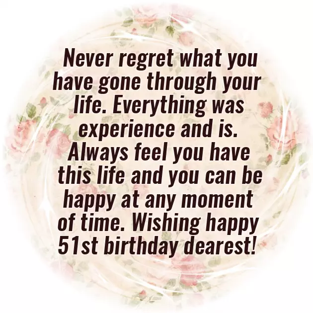 Birthday Wishes For 51 Year Old Man