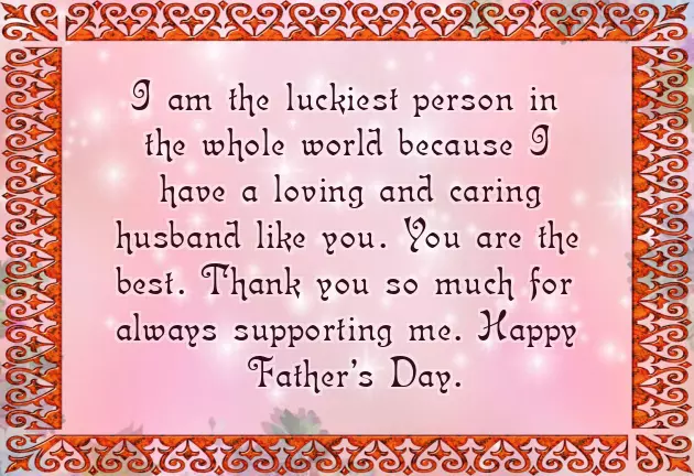 Greetings For Fathers Day To Husband