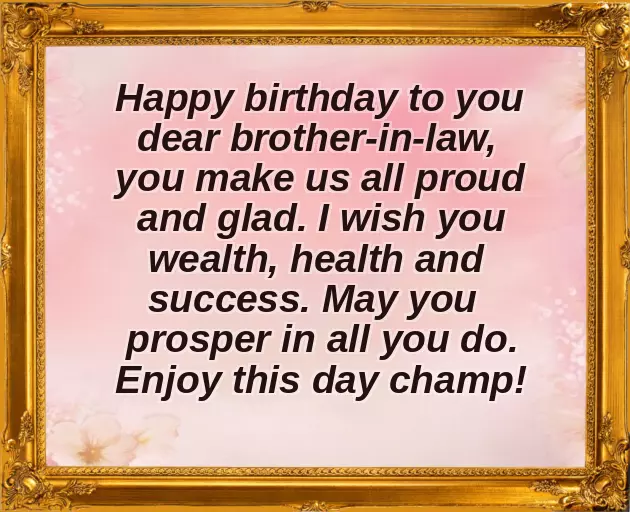 Birthday Wishes For Brother In Law In English